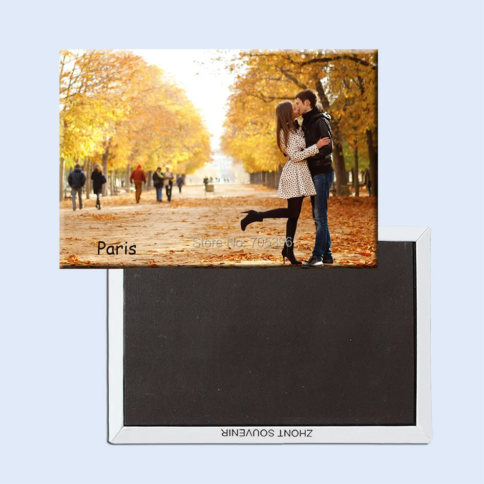 

Romantic Picture Couple-Embrace-In-Autumn-Paris Souvenir Fridge Magnets 20744