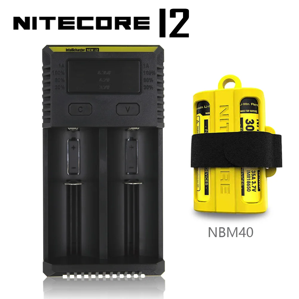 New i2 NBM40 Nitecore I2 I4 Digi зарядное устройство lcd интеллектуальная схема Li-Ion для 26650 18650 18350 16340 14500 10440 автомобильное зарядное устройство - Цвет: New i2 NBM40