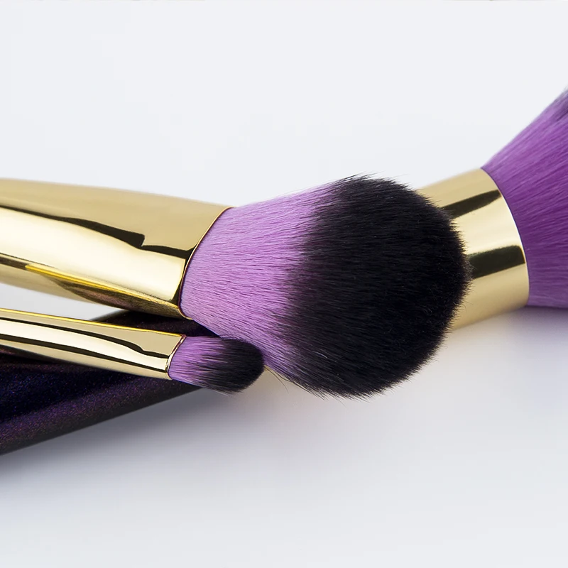 Anmor 10 шт. набор кистей для макияжа золотые полноразмерные кисти теней век с