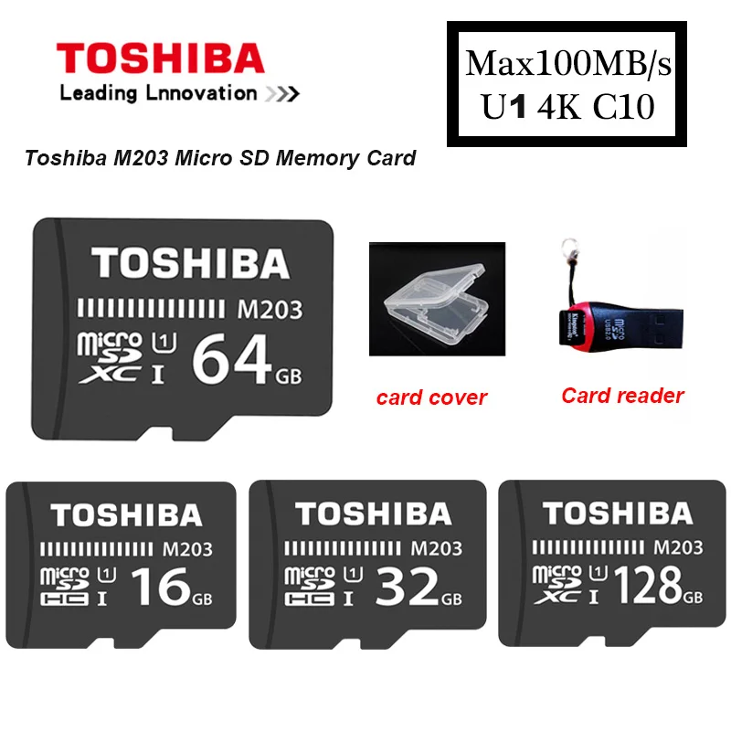 Карта памяти Toshiba, 16 ГБ/32 ГБ/64 Гб/128 ГБ SDHC SDXC U1 TF-карта (micro SD) класс 10 Флэш-карта micro SD для смартфонов/планшетов/камер