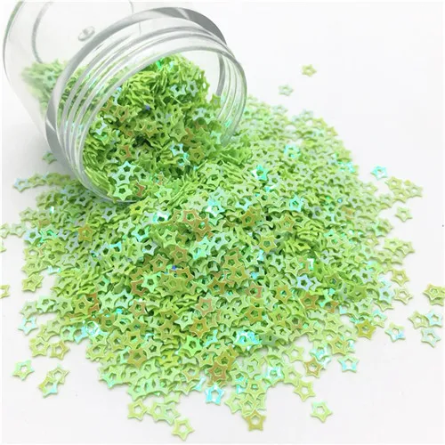 AB green Полые звезды Форма пайетки с блестками для ногтей искусство ремесла блестки блесток для самостоятельного пошива одежды Аксессуары декор конфетти 10 г - Цвет: AB green