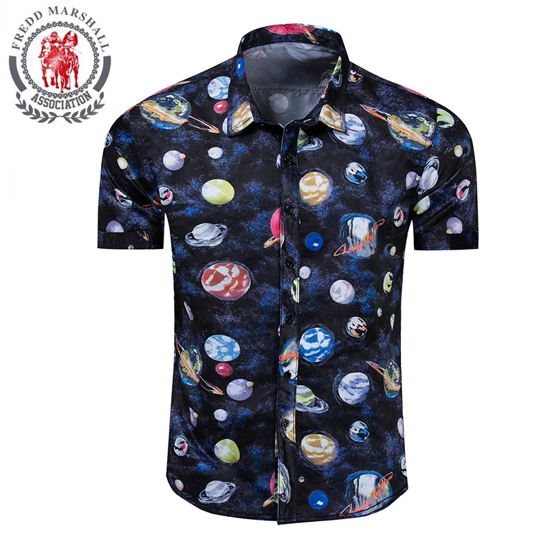 Fredd Marshall Camisa Hawaiana Hombre, пляжные рубашки для боулинга, повседневная одежда на пуговицах, мужская рубашка с коротким рукавом и 3D принтом, рубашка для отдыха
