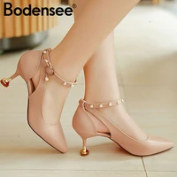 bodensee pumps 3 5cm mid heel classic sexy pointed toe kitten heels shoes spring loafers sandals shoes wedding pumps