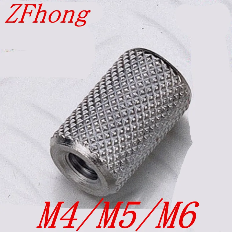20 шт./лот M4 M5 M6 длинная рифленая муфта из нержавеющей стали|coupling nut|m6 stainlessnut nut |
