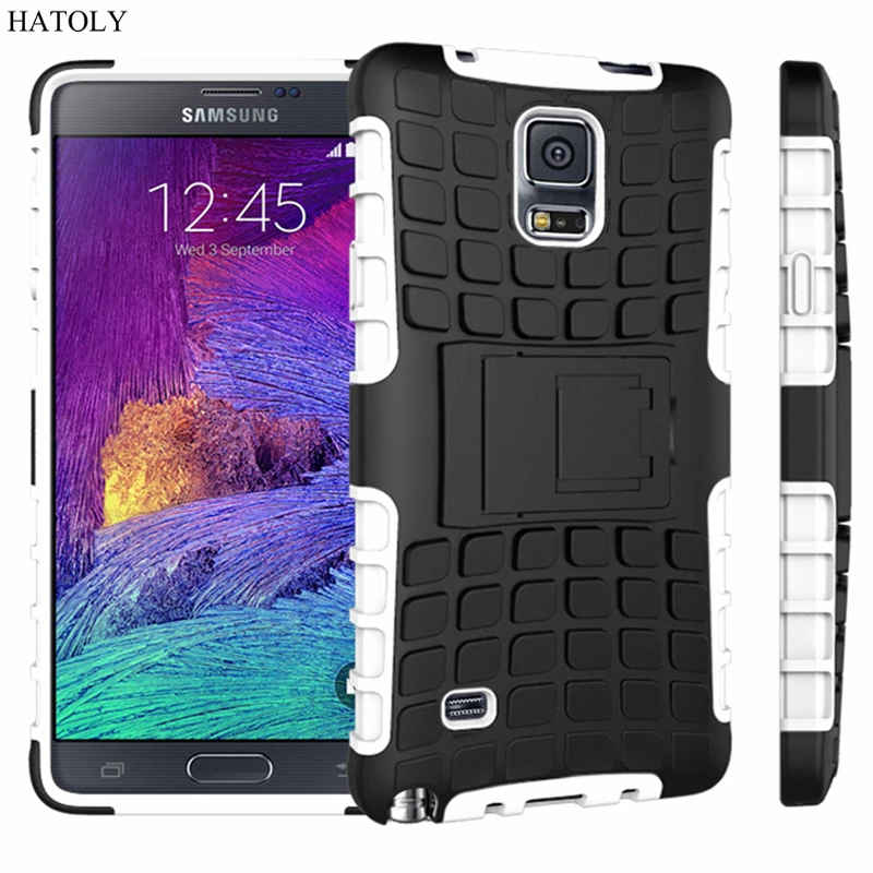 For Cover Samsung Galaxy Note 4 Case Armor Rubber Silicon Phone for N910c < |