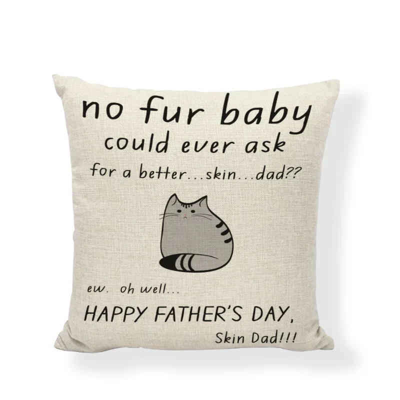 Лучшая продажа льняная наволочка для Дня отца с изображением Льва сердца Луны