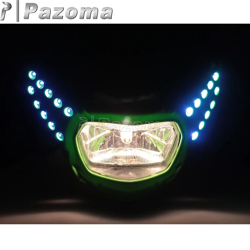 Передняя фара H4 для мотоцикла с указателем поворота Yamaha Suzuki WR EXC MXC CRF 250 400 450 SX