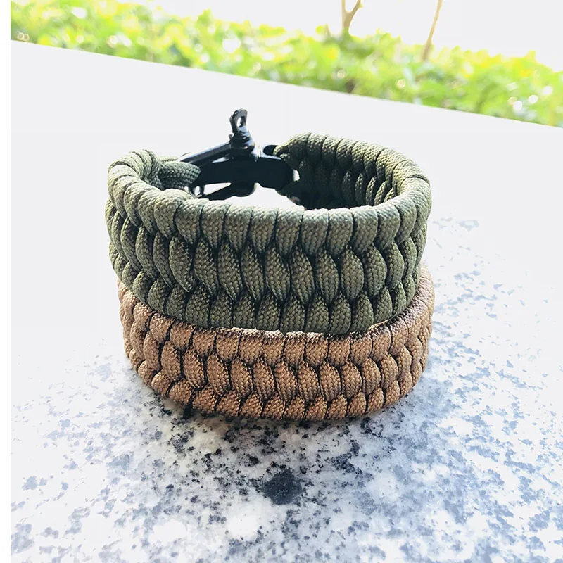 Открытый Кемпинг Плетеный Pulseras спасательный Паракорд браслеты парашютный шнур