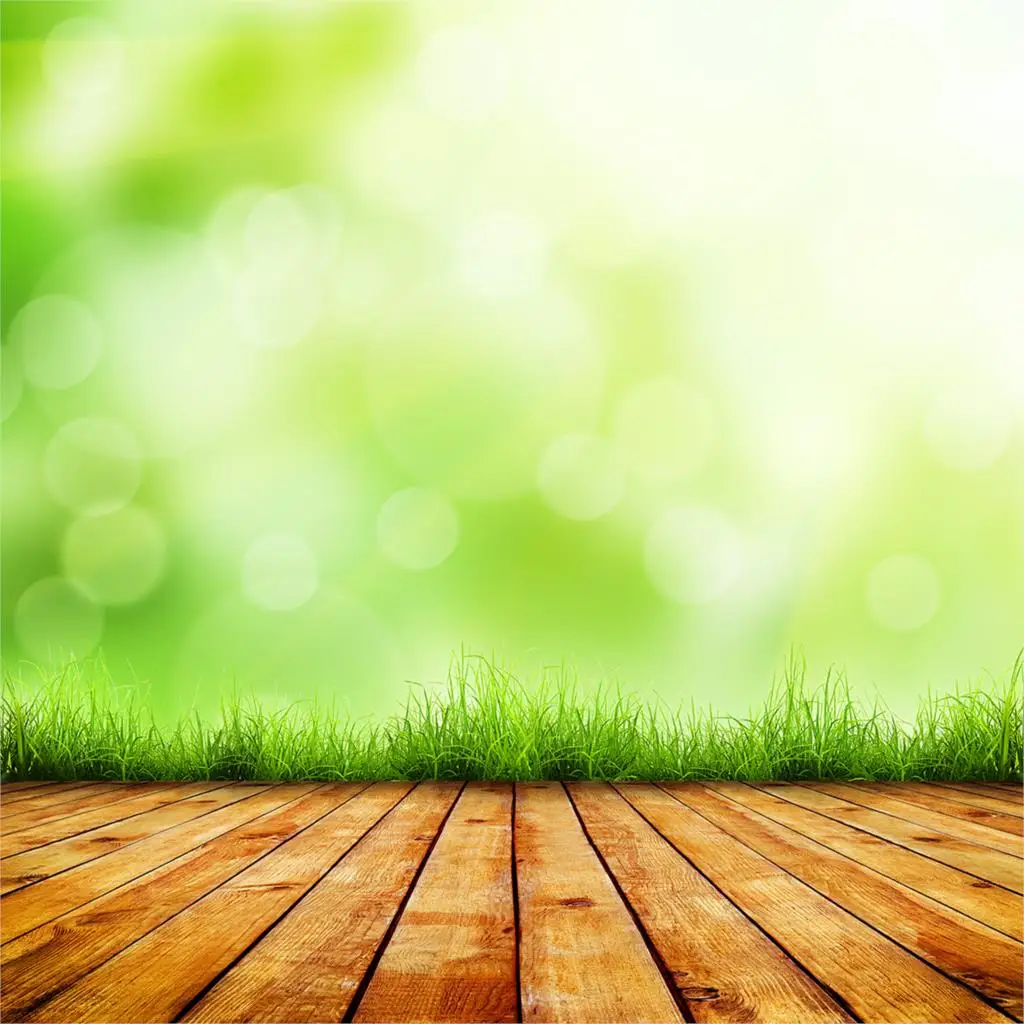 Allenjoy фоны для фотосъемки с зеленой травой bokeh Солнечный свет деревянный пол фон