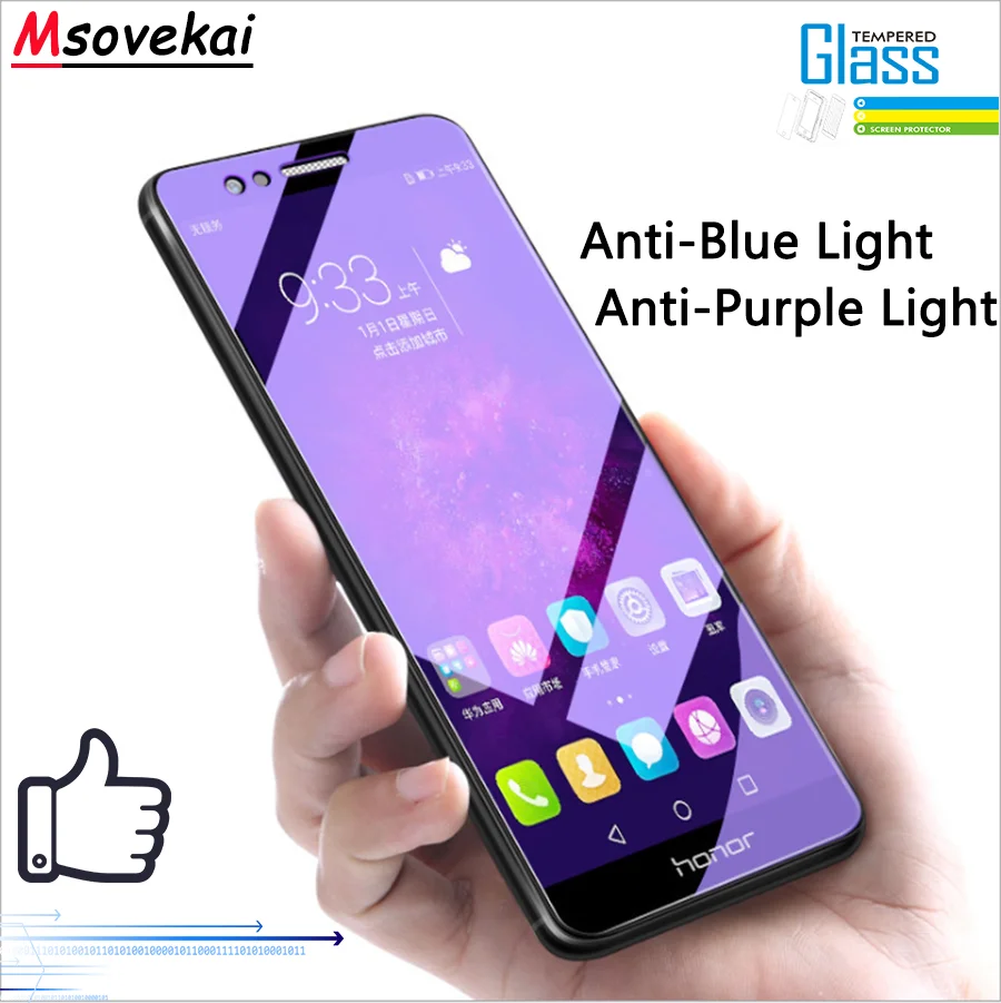 Для huawei P30 Lite Nova 4e Honor 10 9 Play Y9 Y7 Pro Prime 2019 анти синий фиолетовый светильник из