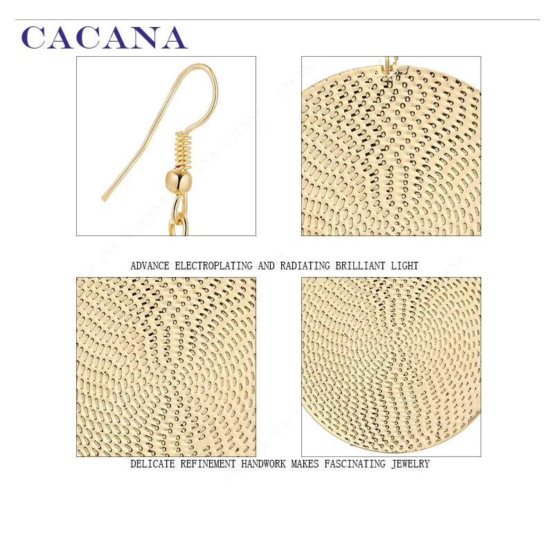 Длинные серьги CACANA для женщин оптовая продажа большая круглая Модная бижутерия
