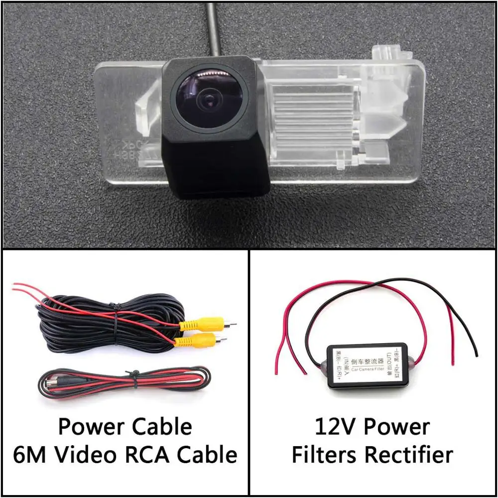 Camera With Filter Full HD резервная камера заднего вида для Skoda Rapid FL Rapid Spaceback хэтчбек Octavia Автостоянка ЖК-зеркало монитор - Название цвета: Camera With Filter