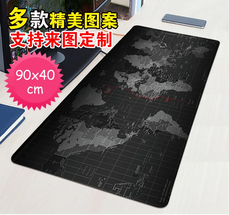 Резиновый коврик для мыши большой размер 90x40 см игровых компьютеров и планшетов с