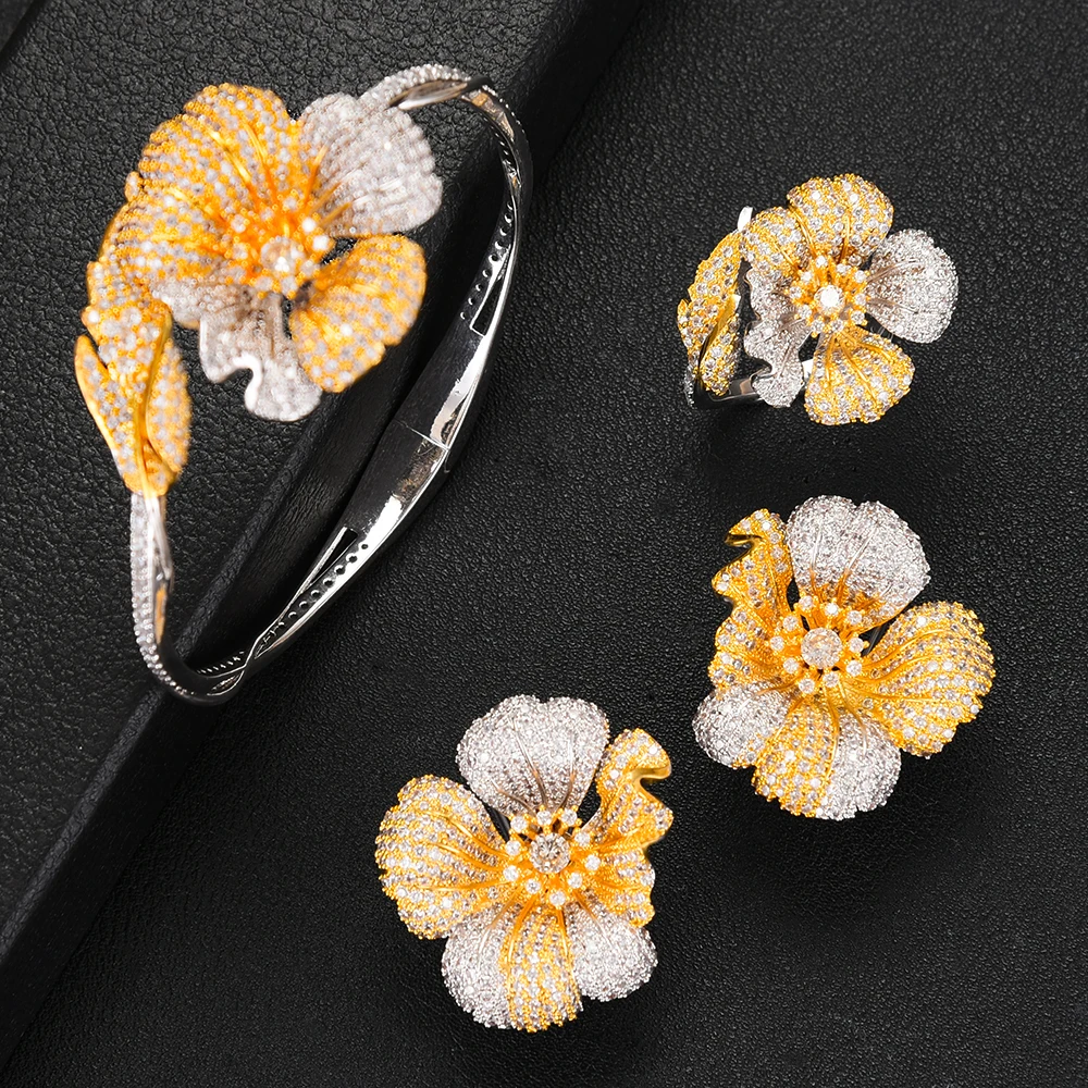 GODKI Famous Brand Flower Lariat Chokers Luxury Nigerian Dubai Jewelry Sets For Women CZ Zircon Wedding Bridal 2019 | Украшения и