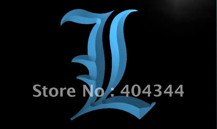 

LC174- Death Note Notebook Cosplay L LED Neon Light Sign home decor crafts