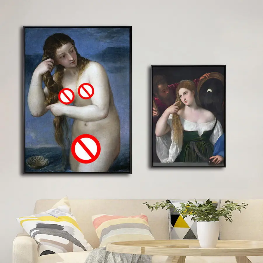 Home Decoration Canvas Print Art Wall Pictures for Living Room Printing Paintings Italian Tiziano Vecellio Flower God | Дом и сад