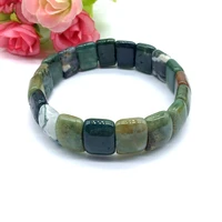 natural stone bead bangles elastic bracelets stretchy semi precious jaspers unakite for women girl gift drop shipping