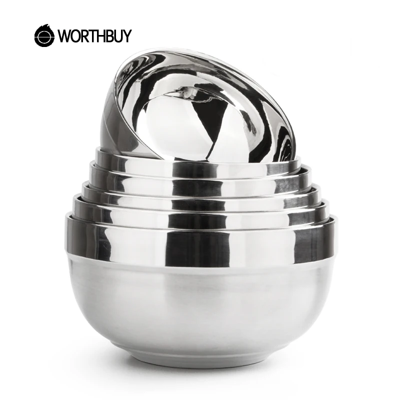 WORTHBUY Китайский нержавеющая сталь чаша кухонное Хранение продуктов контейнер