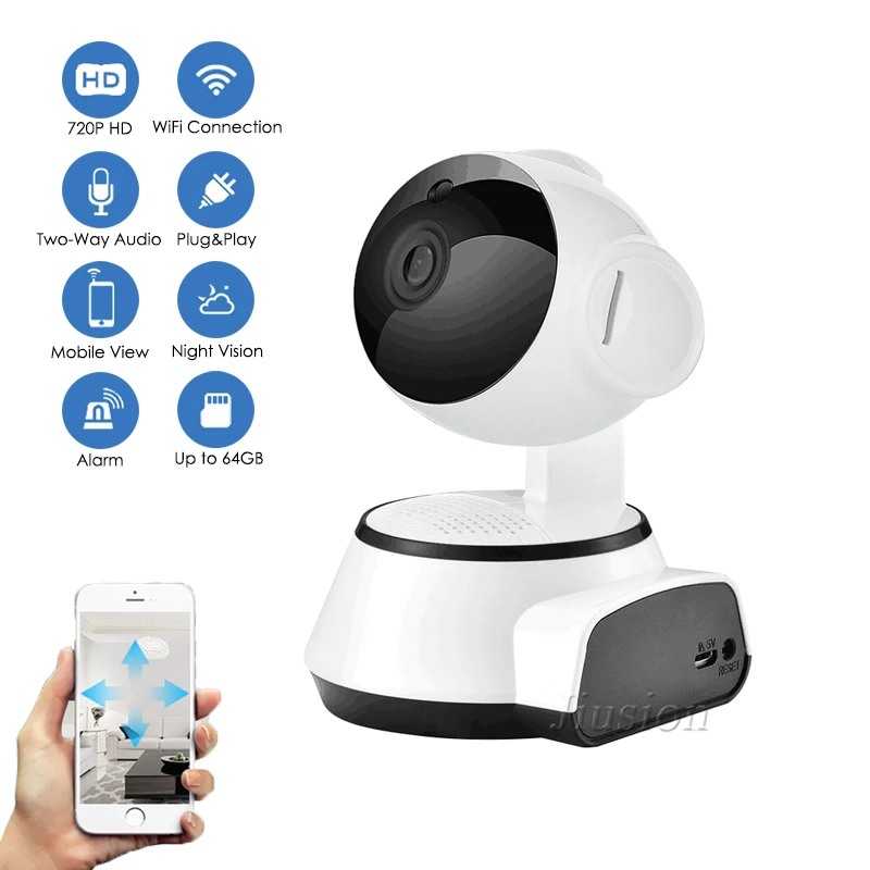 IP камера видеонаблюдения 720P Wi Fi ночное видение|Компактные видеокамеры| |