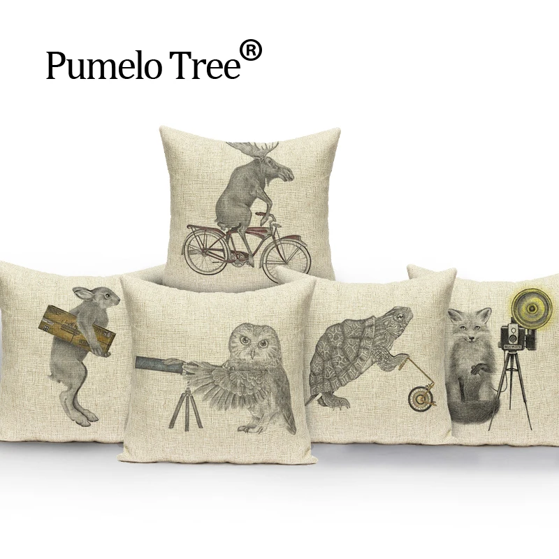 Cartoon Pug Pillow Cover Splicing Animal Car Seat 2018 New Cushion Decorative Covers Custom Throw Pillows | Дом и сад