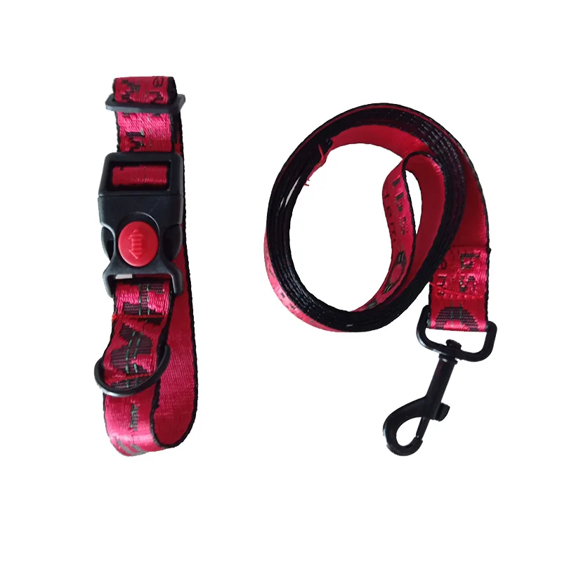 Leash and Collar Модный ошейник для собак, набор поводок для собаки, прочный регулируемый поводок для собаки, французский Бульдог домашнее животное - Цвет: Leash and Collar