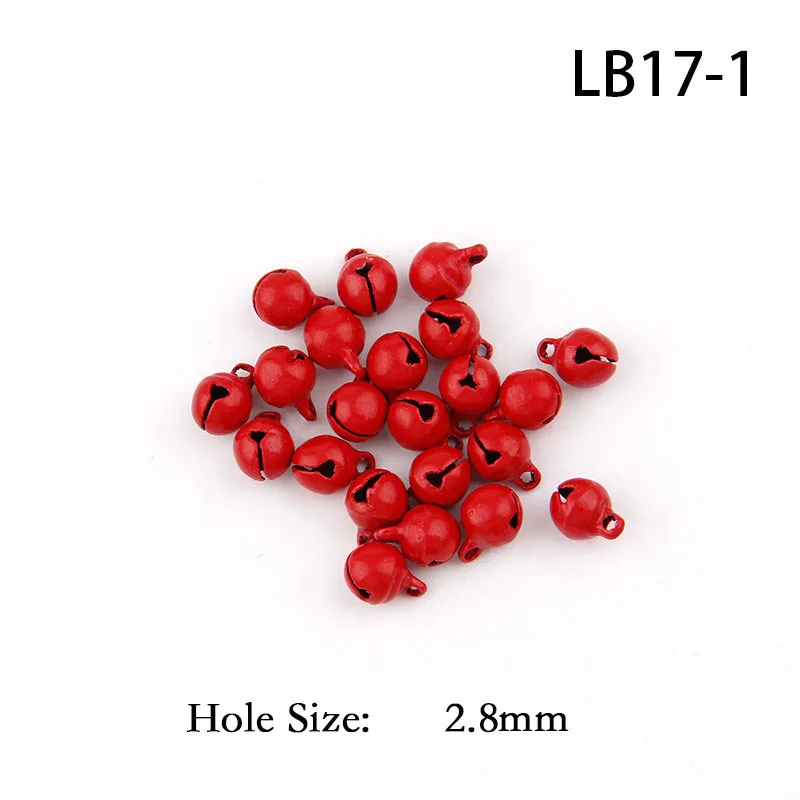 6mm 30pcs 6-20 мм красный медный спрей лак Рождественская открытая подвеска с бубенчиками ручной работы Вечерние DIY аксессуары для рукоделия - Цвет: 6mm 30pcs