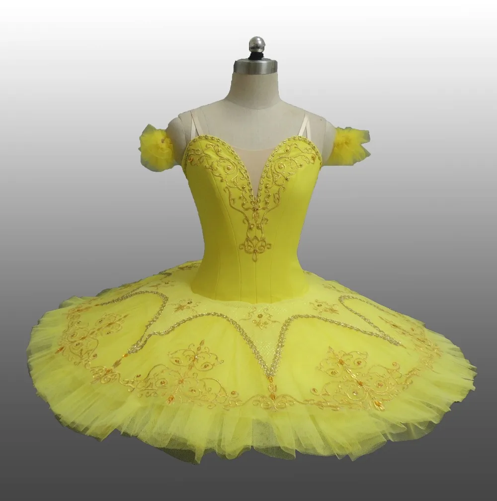 New !!!BLY1101E !!! Adult yellow classical dance COSTUME professional pancake ballerina tutu | Тематическая одежда и
