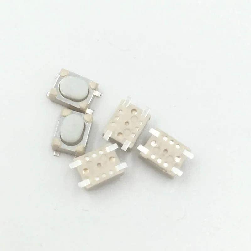 200 шт./лот SMD 3*4*2,5 мм 4-контактный кнопочный переключатель для электронной сигареты переключатель, клавишный переключатель белый