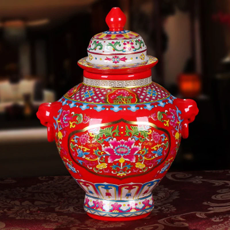 Баночка в античном Европейском стиле королевская керамическая эмалированная