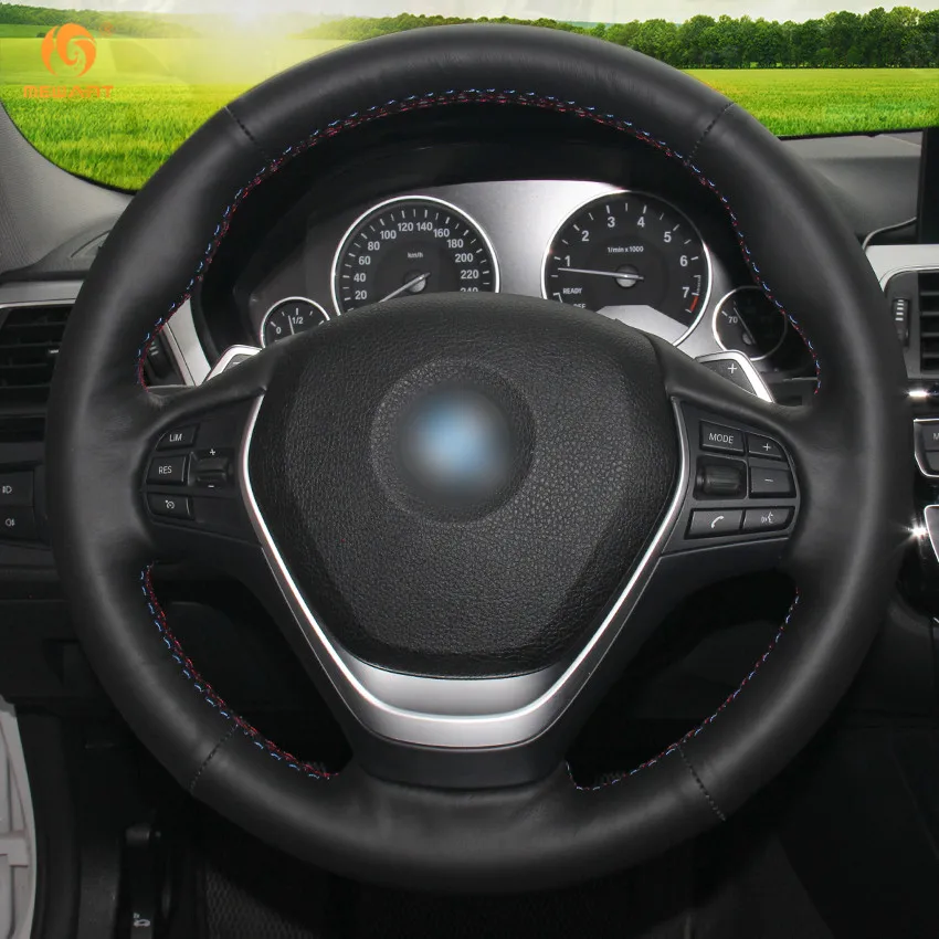 MEWANT черный чехол рулевого колеса автомобиля из натуральной кожи для BMW F20 2012 2018 F45