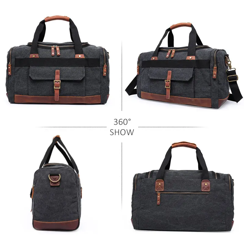 Mens Travel Bags Canvas High Capacity Duffel Luggage Handbag for Men Male Casual Shoulder Bag Tote Hand | Багаж и сумки
