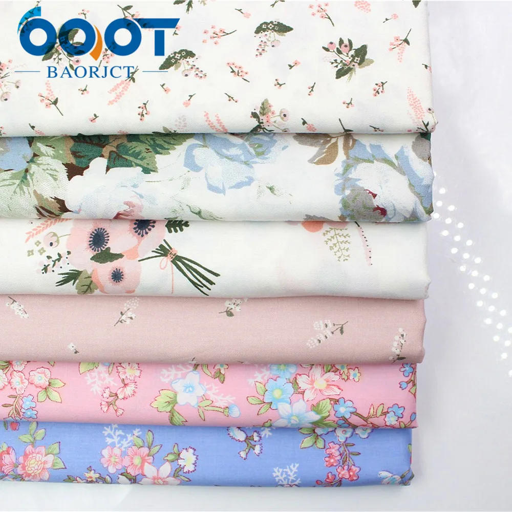 OOOT BAORJCT 1762310 50 см * 160 6 стилей на выбор Цветочная хлопчатобумажная ткань ручная