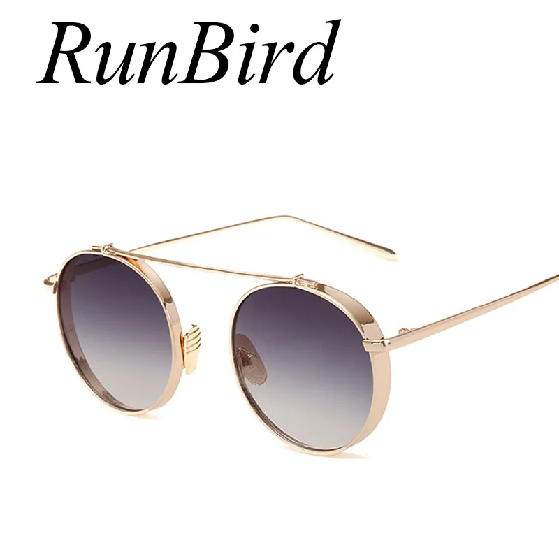 RunBird мужские солнцезащитные очки в стиле стимпанк Солнцезащитные для вождения