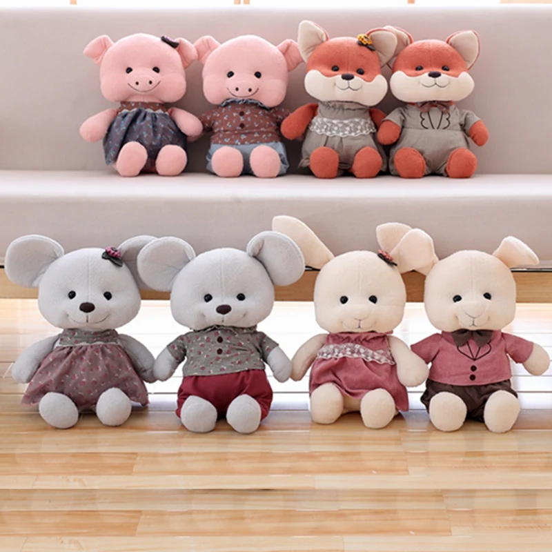 Милые плюшевые игрушки для малышей Кукла Kawaii плюшевая мышь лиса свинья кролик игрушки подарки для домашний декор для детей Подарки для любимых