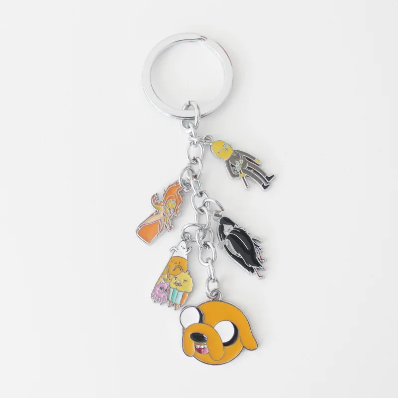 P1393 Dongmanli Adventure Time брелок с рисунком в виде аниме Финн Джейк Beemo BMO игрушка сумка подвеска брелок прекрасные цепочки для ключей подарок детям