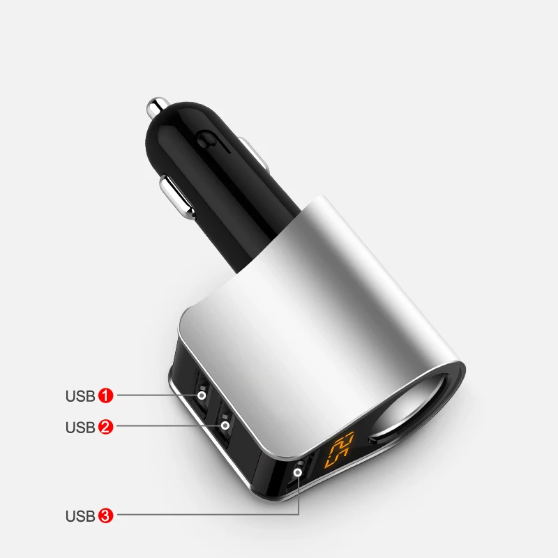 Tancredy розетка для автомобильного прикуривателя Разветвитель 3 USB Автомобильное