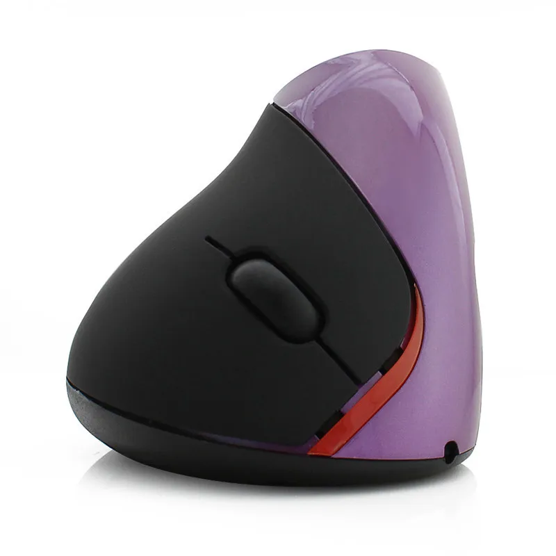 Only Purple Mouse CHYI 2,4 ГГц Беспроводная перезаряжаемая эргономичная Вертикальная мышь 1600 dpi USB оптическая игровая компьютерная мышь геймер с ковриком для мыши - Цвет: Only Purple Mouse