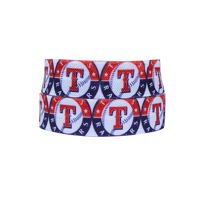 

(50yards/roll) Sport theme heat transfer printed fold over elastic