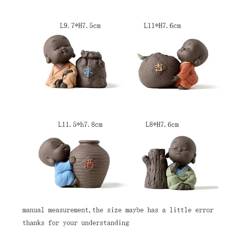 Creative Cute Monk Vase Painted Pottery Boutique Gardening Plant Bonsai Hydroponic Flower Pot Table Vases Tea Pet Crafts Decor | Дом и сад