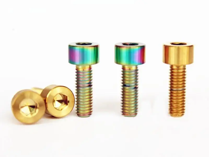 

4 шт. M5x15mm GR5 титановые болты с головкой для велосипедного рычага