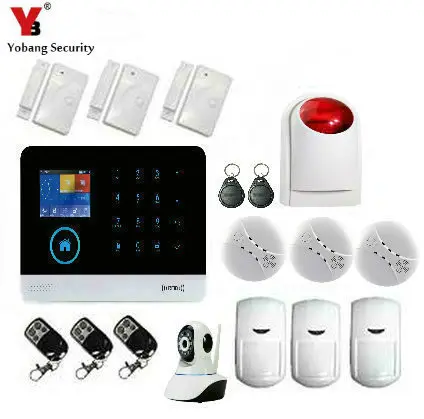 YoBang безопасность Wi-Fi GSM Беспроводная система охранной сигнализации для дома и