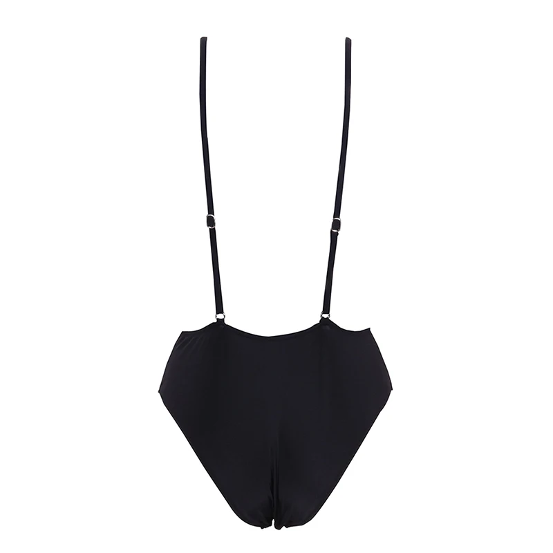 Женский купальник с открытой спиной TQSKK однотонный пляжная одежда монокини