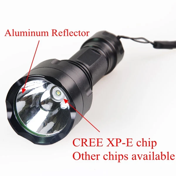 TopCom C8 тактический светодиодный фонарик 18650 Cree высокой Мощный вспышка света Портативный Torch Light лампа супер длинный выстрел велосипед стрелять