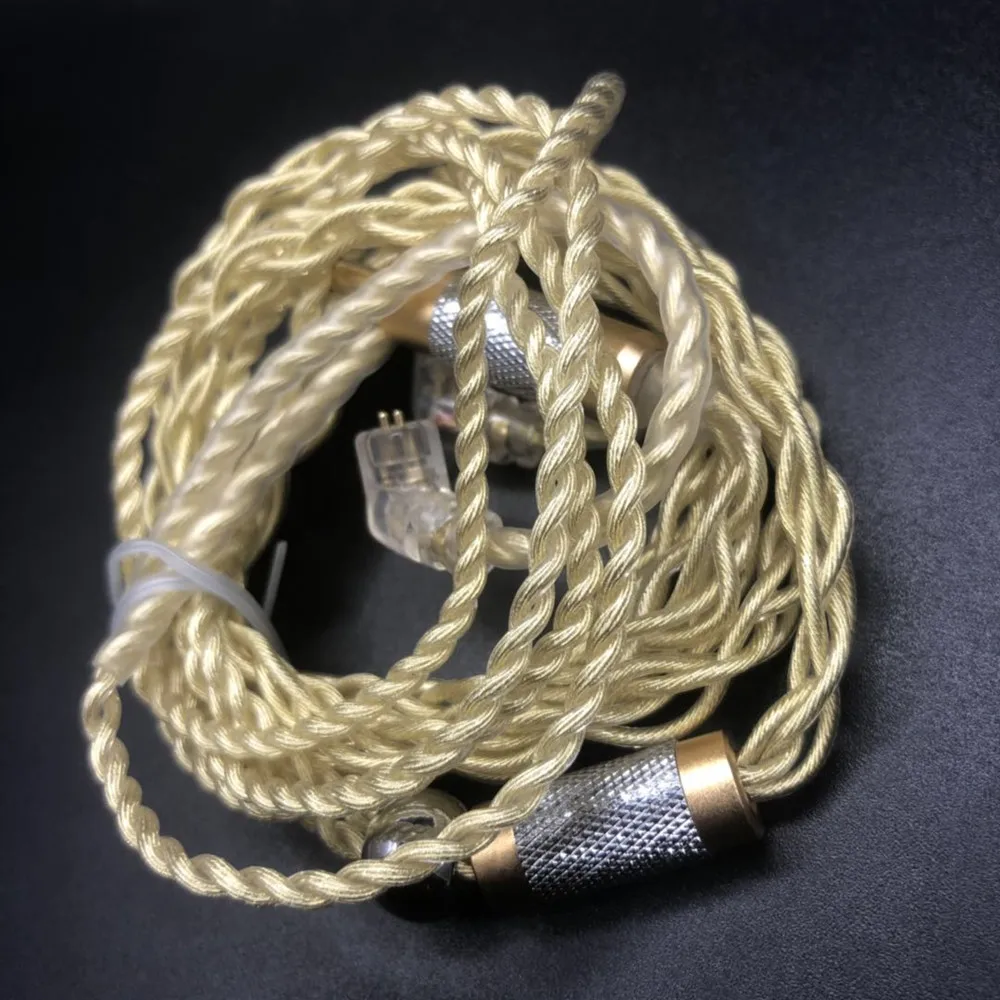 FENGRU DIY JCALLY Gold JC04P 5N OFC 4 акции 252 ядер кабель для наушников для Shure SE215 IE80 KZ ZST ZSN Pro ZS10 Pro ZSX