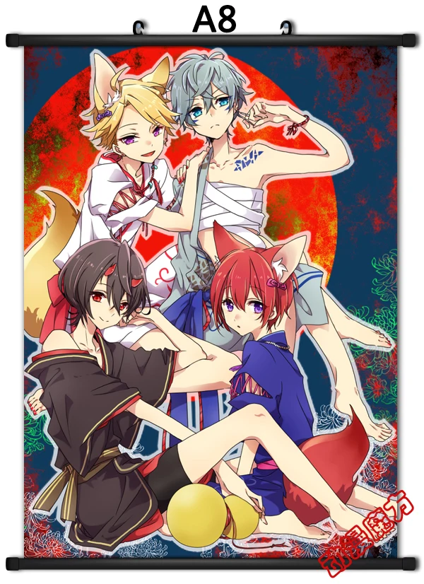 Японское аниме ансамбль звезды Akehoshi Subaru& Hidaka Hokuto& Yuuki Makoto домашний Декор стены прокрутки Декоративные плакаты с картинками