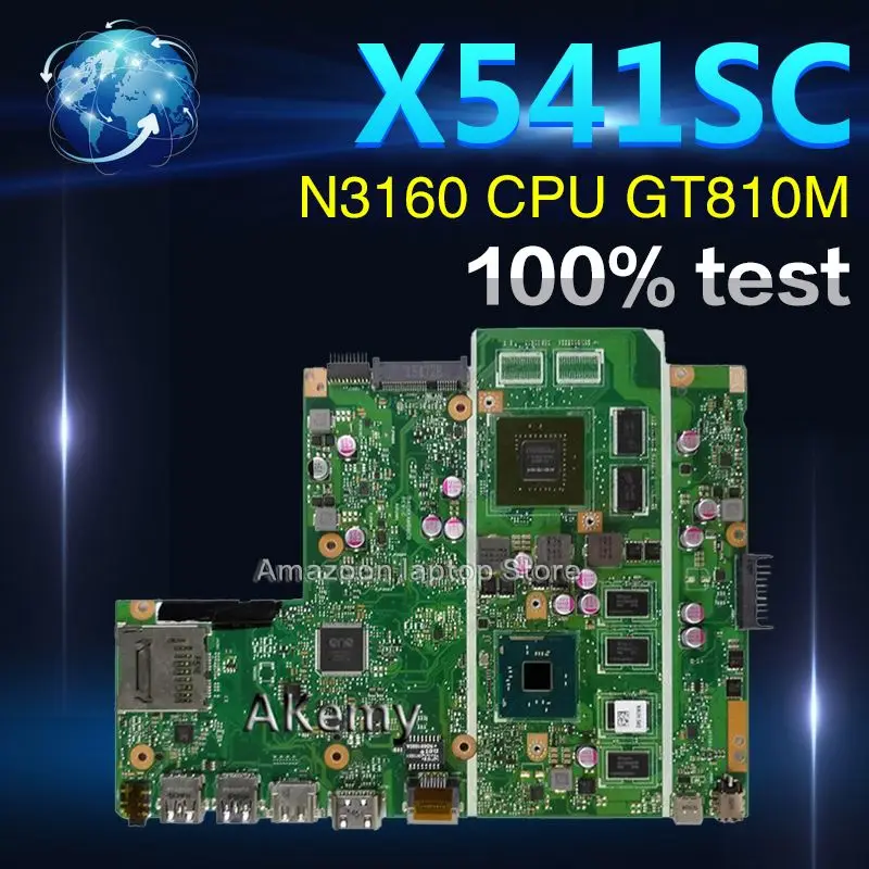 Материнская плата для ноутбука Amazoon X541SC For Asus X541S X541 Teste оригинальная материнская 4g