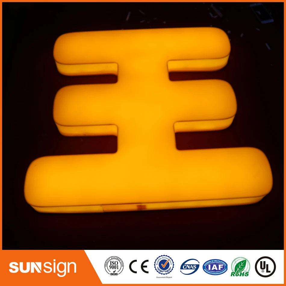 Custom design LED letter fonts 3d letters