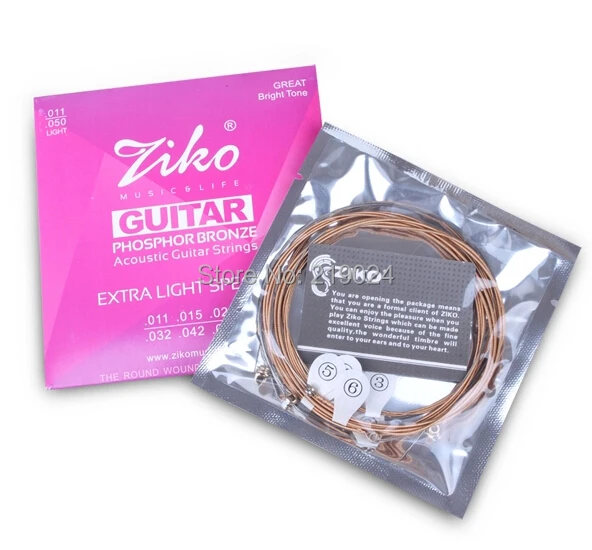 DP-010 CP-011 DP-012 Ziko акустическая гитарные струны в дополнительном освещении. 010--.047