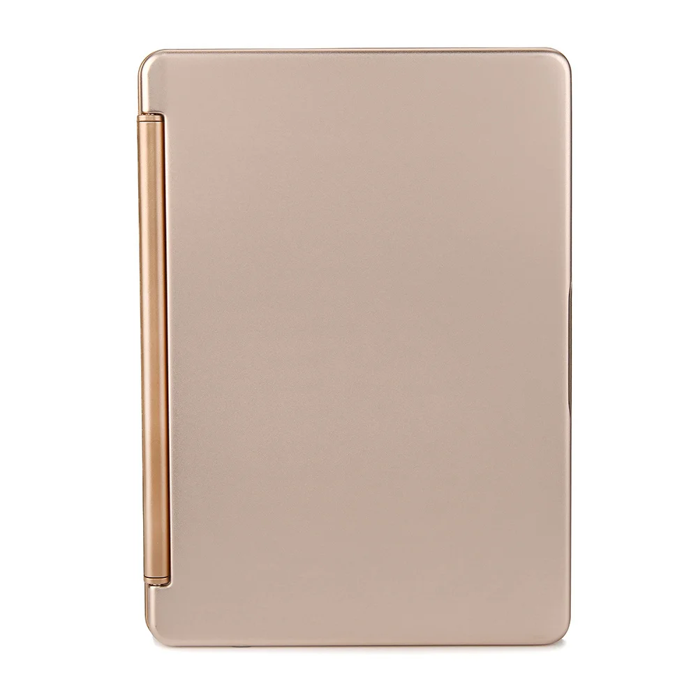 Для iPad 9,7 ультра тонкий умный алюминиевый Bluetooth русский/испанский/Иврит Клавиатура чехол с 7 цветов светодиодный подсветка
