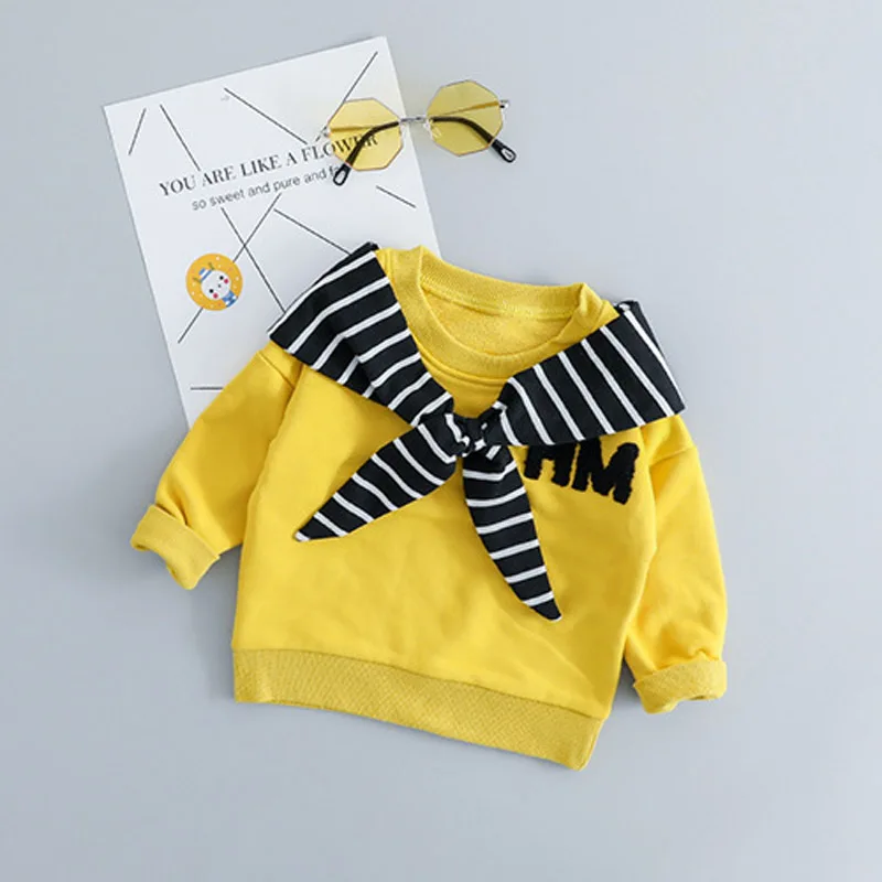 Весенне-осенняя одежда для маленьких мальчиков и девочек футболка с длинным